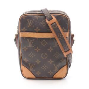Louis Vuitton Danube Shoulder Bag Canvas Leather Monogram Brown